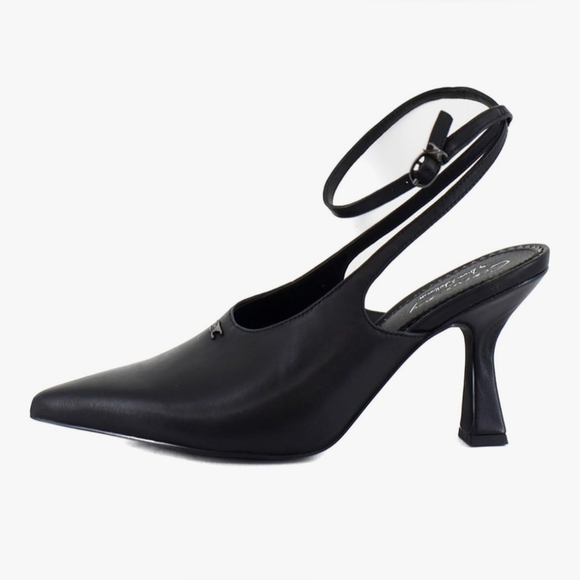 Circus by Sam Edelman Black Pointed Slingback Heels Leathet Pump Size 6 - Picture 7 of 7